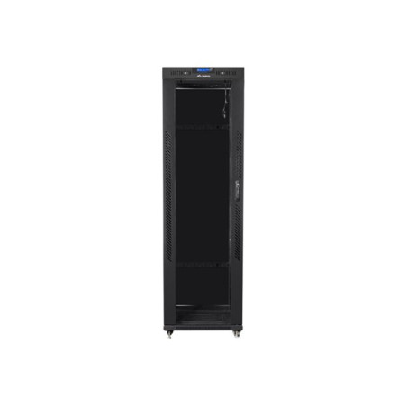 Lanberg | Rack cabinet 19" free-standing 42U/600x800 (flat pack) with glass door, LCD | FF01-6842-12BL | Black