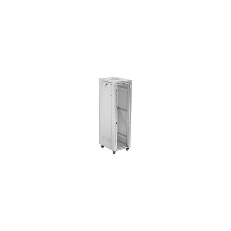 Lanberg | Rack cabinet 19" free-standing 42U/600x800 (flat pack) with glass door, LCD | FF01-6842-12SL | Grey
