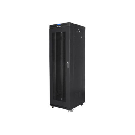 Lanberg | Rack cabinet 19" free-standing 42U/600x800 (flat pack) with mesh door, LCD | FF01-6842-23BL | Black
