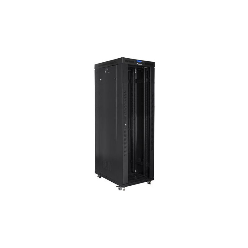 Lanberg | Rack cabinet 19" free-standing 42U/800x1000 (flat pack) with glass door, LCD | FF01-8042-12BL | Black