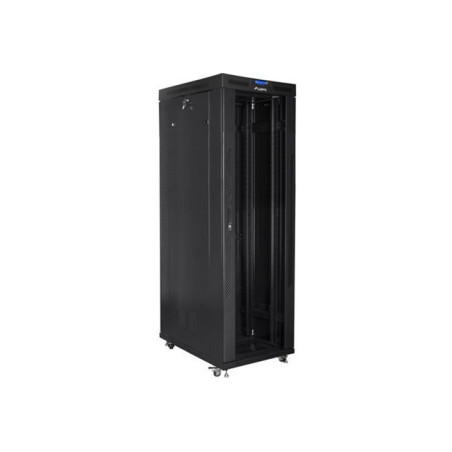 Lanberg | Rack cabinet 19" free-standing 42U/800x1000 (flat pack) with glass door, LCD | FF01-8042-12BL | Black