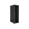 Lanberg | Rack cabinet 19" free-standing 42U/800x1200 (flat pack) with glass door, LCD | FF01-8242-12BL | Black
