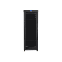 Lanberg | Rack cabinet 19" free-standing 42U/800x800 (flat pack) with glass door, LCD | FF01-8842-12BL | Black