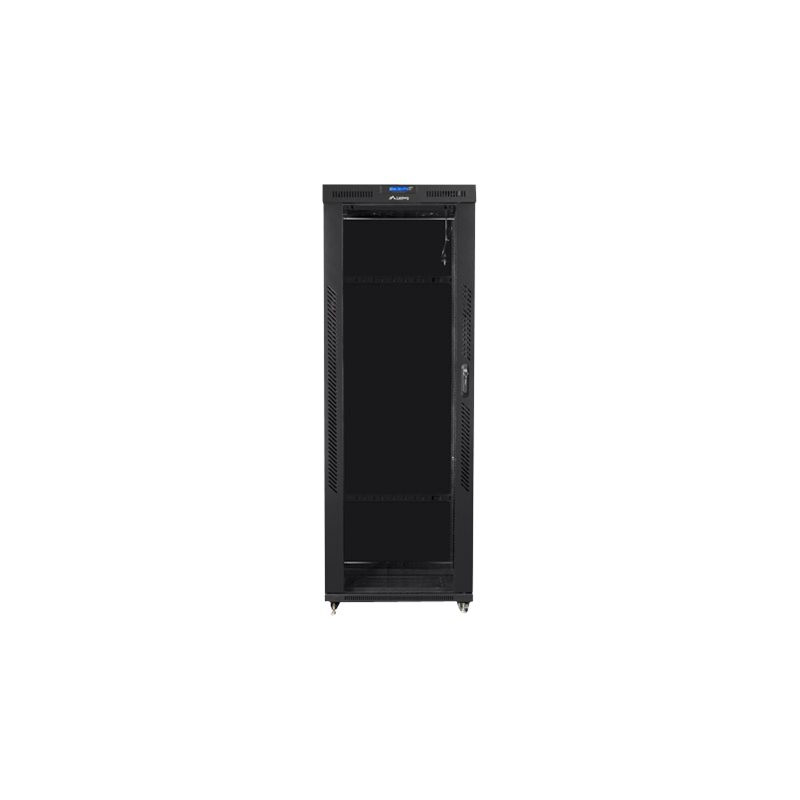 Lanberg | Rack cabinet 19" free-standing 42U/800x800 (flat pack) with glass door, LCD | FF01-8842-12BL | Black