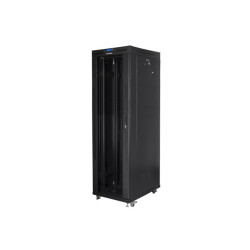 Lanberg | Rack cabinet 19" free-standing 42U/800x800 (flat pack) with glass door, LCD | FF01-8842-12BL | Black
