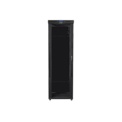 Lanberg | Rack cabinet 19" free-standing 47U/800x1000 (flat pack) with glass door, LCD | FF01-8047-12BL | Black