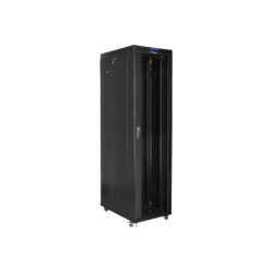 Lanberg | Rack cabinet 19" free-standing 47U/800x1000 (flat pack) with glass door, LCD | FF01-8047-12BL | Black