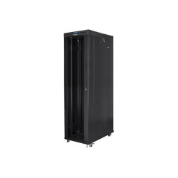 Lanberg | Rack cabinet 19" free-standing 47U/800x1200 (flat pack) with glass door, LCD | FF01-8247-12BL | Black