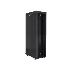 Lanberg | Rack cabinet 19" free-standing 47U/800x1200 (flat pack) with glass door, LCD | FF01-8247-12BL | Black