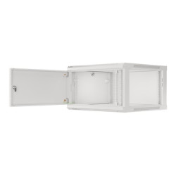 Lanberg | Rack cabinet 19" wall-mount 12U/600x450 for self-assembly with metal door (flat pack) | WF01-6412-00S | Grey