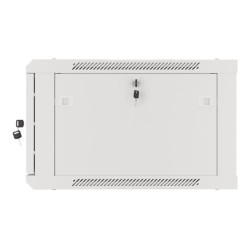 Lanberg | Rack cabinet 19" wall-mount 12U/600x450 for self-assembly with metal door (flat pack) | WF01-6412-00S | Grey