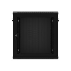 Lanberg | Rack cabinet 19" wall-mount 12U/600x450 with perforated door (flat pack) | WF01-6412-23B | Black