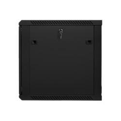 Lanberg | Rack cabinet 19" wall-mount 12U/600x600 (flat pack) with glass door | WF01-6612-10B | Black