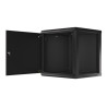 Lanberg | Rack cabinet 19" wall-mount 12U/600x600 for self-assembly with metal door (flat pack) | WF01-6612-00B | Black