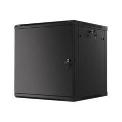 Lanberg | Rack cabinet 19" wall-mount 12U/600x600 for self-assembly with metal door (flat pack) | WF01-6612-00B | Black