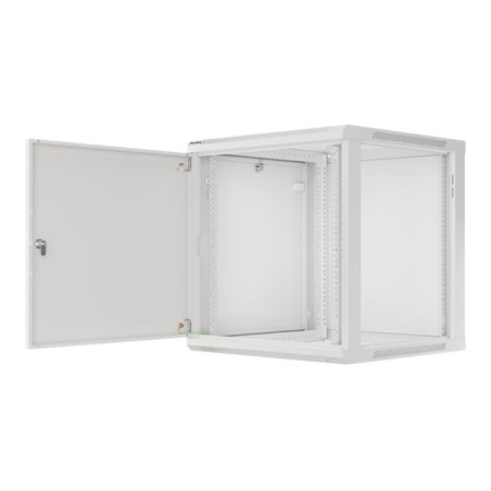 Lanberg | Rack cabinet 19" wall-mount 12U/600x600 for self-assembly with metal door (flat pack) | WF01-6612-00S | Grey