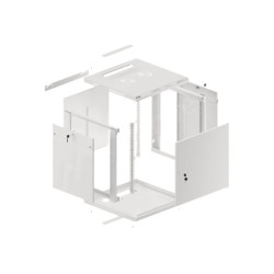 Lanberg | Rack cabinet 19" wall-mount 12U/600x600 for self-assembly with metal door (flat pack) | WF01-6612-00S | Grey