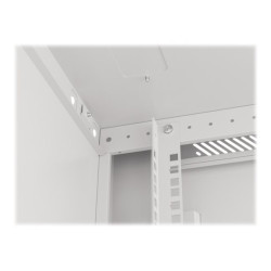 Lanberg | Rack cabinet 19" wall-mount 12U/600x600 for self-assembly with metal door (flat pack) | WF01-6612-00S | Grey