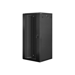 Lanberg | Rack cabinet 19" wall-mount 27U/600x600 (flat pack) | WF01-6627-10B | Black