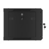 Lanberg | Rack cabinet 19" wall-mount 6U/600x450 (flat pack) with glass door V2 | WF01-6406-10B | Black