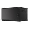 Lanberg | Rack cabinet 19" wall-mount 6U/600x450 for self-assembly with metal door (flat pack) | WF01-6406-00B | Black