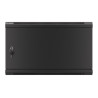Lanberg | Rack cabinet 19" wall-mount 6U/600x450 for self-assembly with metal door (flat pack) | WF01-6406-00B | Black