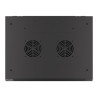 Lanberg | Rack cabinet 19" wall-mount 6U/600x450 for self-assembly with metal door (flat pack) | WF01-6406-00B | Black