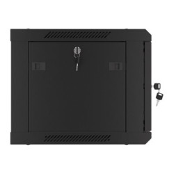 Lanberg | Rack cabinet 19" wall-mount 6U/600x450 for self-assembly with metal door (flat pack) | WF01-6406-00B | Black