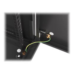 Lanberg | Rack cabinet 19" wall-mount 6U/600x450 for self-assembly with metal door (flat pack) | WF01-6406-00B | Black