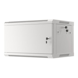 Lanberg | Rack cabinet 19" wall-mount 6U/600x450 for self-assembly with metal door (flat pack) | WF01-6406-00S | Grey