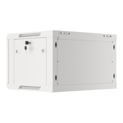 Lanberg | Rack cabinet 19" wall-mount 6U/600x450 for self-assembly with metal door (flat pack) | WF01-6406-00S | Grey
