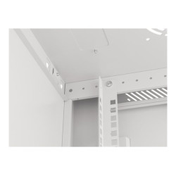 Lanberg | Rack cabinet 19" wall-mount 6U/600x450 for self-assembly with metal door (flat pack) | WF01-6406-00S | Grey