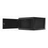 Lanberg | Rack cabinet 19" wall-mount 6U/600x600 for self-assembly with metal door (flat pack) | WF01-6606-00B | Black