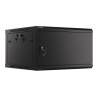 Lanberg | Rack cabinet 19" wall-mount 6U/600x600 for self-assembly with metal door (flat pack) | WF01-6606-00B | Black