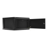 Lanberg | Rack cabinet 19" wall-mount 6U/600x600 for self-assembly with metal door (flat pack) | WF01-6606-00B | Black