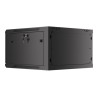 Lanberg | Rack cabinet 19" wall-mount 6U/600x600 for self-assembly with metal door (flat pack) | WF01-6606-00B | Black