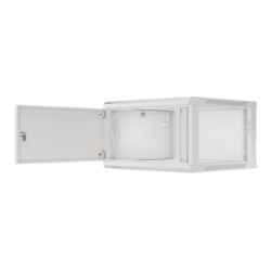 Lanberg | Rack cabinet 19" wall-mount 6U/600x600 for self-assembly with metal door (flat pack) | WF01-6606-00S | Grey