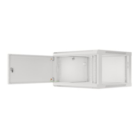 Lanberg | Rack cabinet 19" wall-mount 6U/600x600 for self-assembly with metal door (flat pack) | WF01-6606-00S | Grey