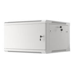 Lanberg | Rack cabinet 19" wall-mount 6U/600x600 for self-assembly with metal door (flat pack) | WF01-6606-00S | Grey