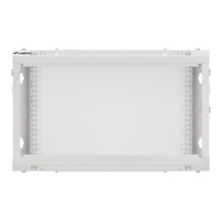 Lanberg | Rack cabinet 19" wall-mount 6U/600x600 for self-assembly with metal door (flat pack) | WF01-6606-00S | Grey