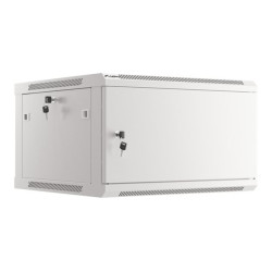 Lanberg | Rack cabinet 19" wall-mount 6U/600x600 for self-assembly with metal door (flat pack) | WF01-6606-00S | Grey