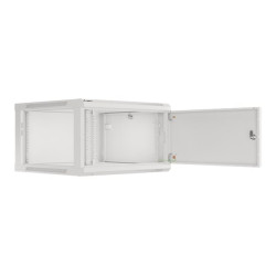Lanberg | Rack cabinet 19" wall-mount 6U/600x600 for self-assembly with metal door (flat pack) | WF01-6606-00S | Grey