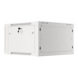 Lanberg | Rack cabinet 19" wall-mount 6U/600x600 for self-assembly with metal door (flat pack) | WF01-6606-00S | Grey