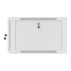 Lanberg | Rack cabinet 19" wall-mount 6U/600x600 for self-assembly with metal door (flat pack) | WF01-6606-00S | Grey
