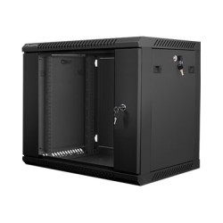 Lanberg | Rack cabinet 19" wall-mount 9U/600x450 (flat pack) | WF01-6409-10B | Black