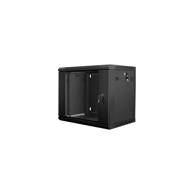 Lanberg | Rack cabinet 19" wall-mount 9U/600x450 (flat pack) | WF01-6409-10B | Black