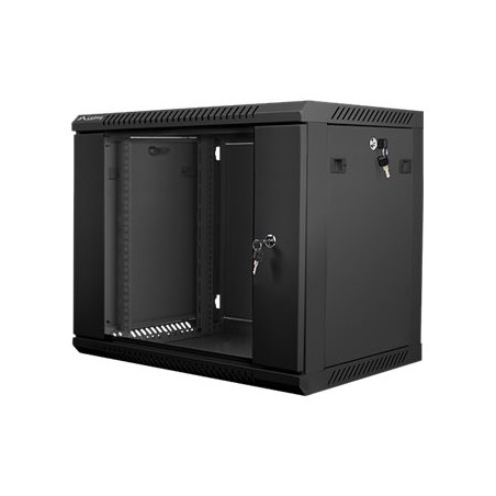 Lanberg | Rack cabinet 19" wall-mount 9U/600x450 (flat pack) | WF01-6409-10B | Black