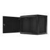 Lanberg | Rack cabinet 19" wall-mount 9U/600x450 for self-assembly with metal door (flat pack) | WF01-6409-00B | Black