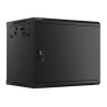 Lanberg | Rack cabinet 19" wall-mount 9U/600x450 for self-assembly with metal door (flat pack) | WF01-6409-00B | Black