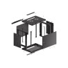 Lanberg | Rack cabinet 19" wall-mount 9U/600x450 for self-assembly with metal door (flat pack) | WF01-6409-00B | Black